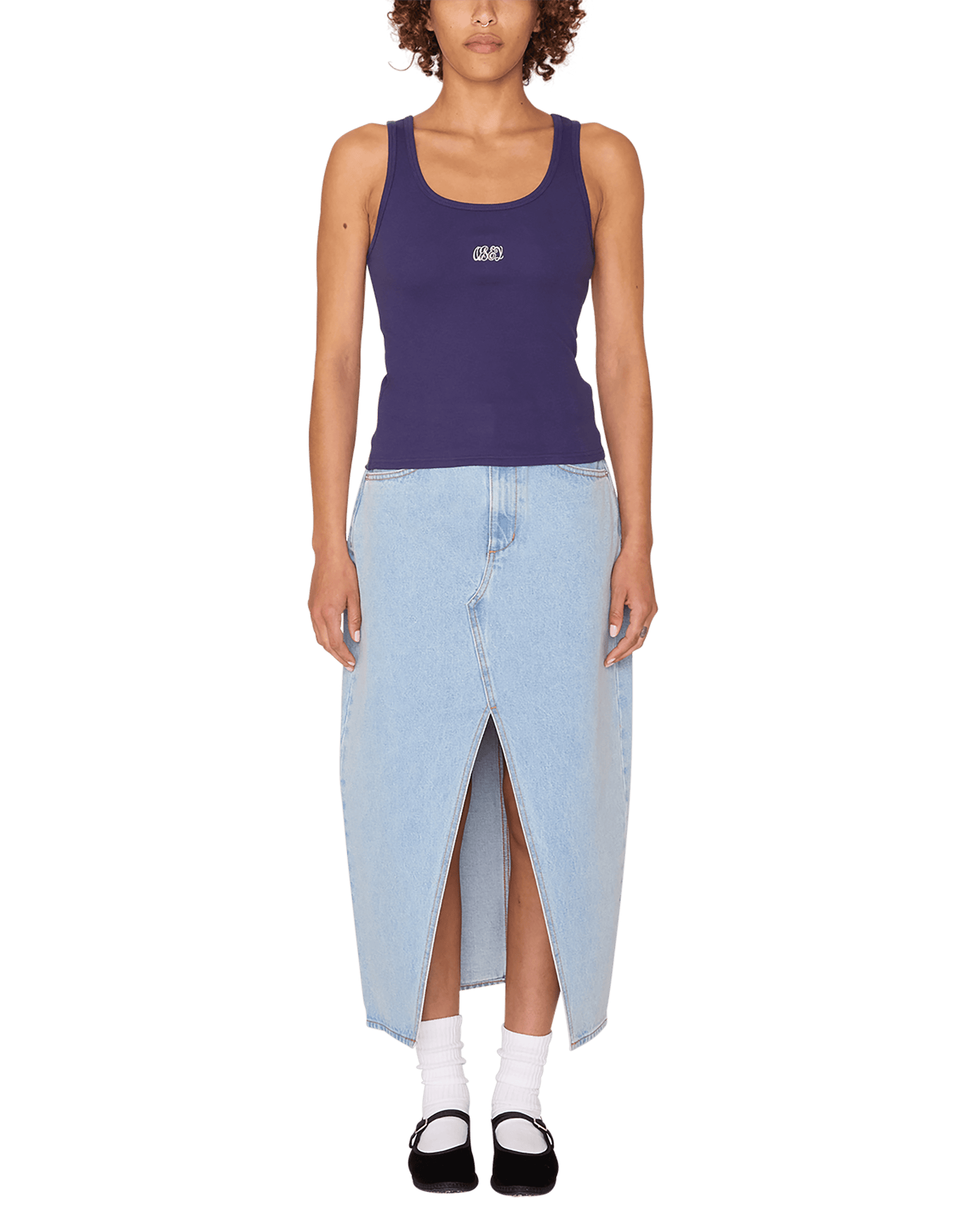 obey tops Ribbon Rib Tank