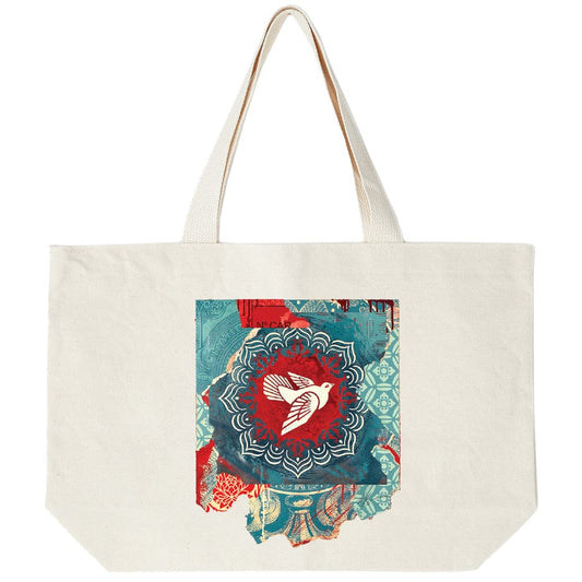 obey OBEY PEACE DOVE BLUE SUSTAINABLE TOTE BAG foto 1