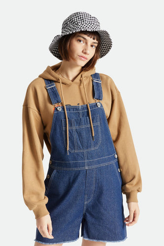 tute e salopette brixton CHRISTINA SHORT OVERALL - INDIGO RINSE