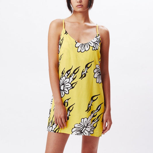 obey FLAMIN' FLOWERS DRESS - CYBER YELLOW foto 2